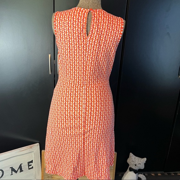 New York & Company Orange Geometric Print Dress EUC size M - Picture 5 of 9